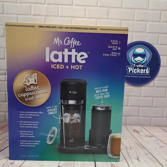 Mr. Coffee Other - Mr. Coffee 4-in-1 Single-Serve Latte Iced and Hot Coffee Maker - Black (2175542)